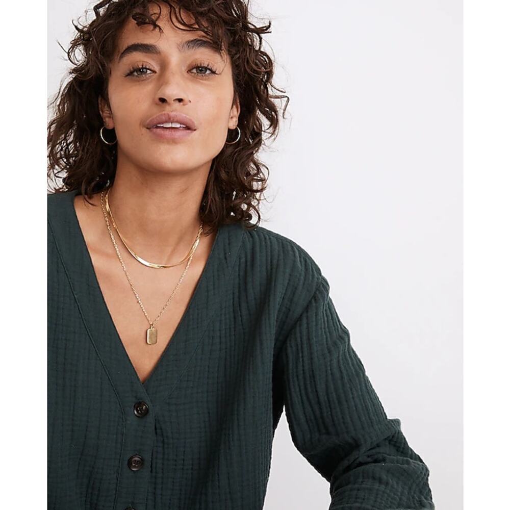 Madewell 14k Gold-Filled Hoop Earrings One Size NWT